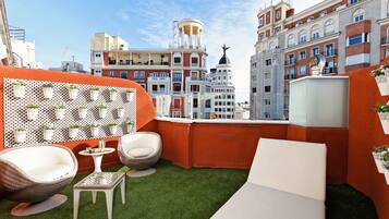 Habitación doble, terraza | Terraza o patio