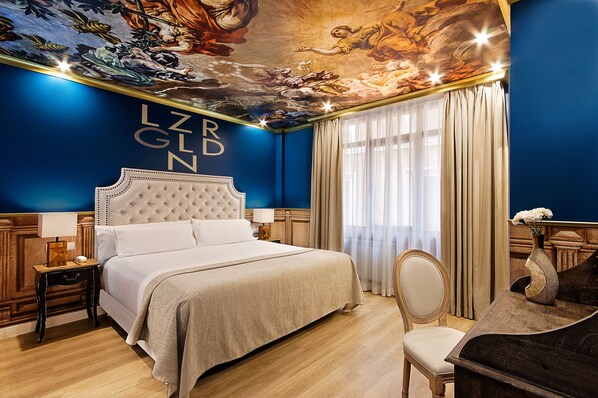 Down duvets, minibar, in-room safe, desk