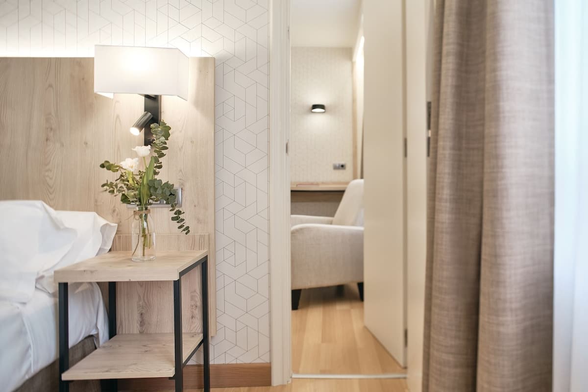 1 habitación y ropa de cama de alta calidad