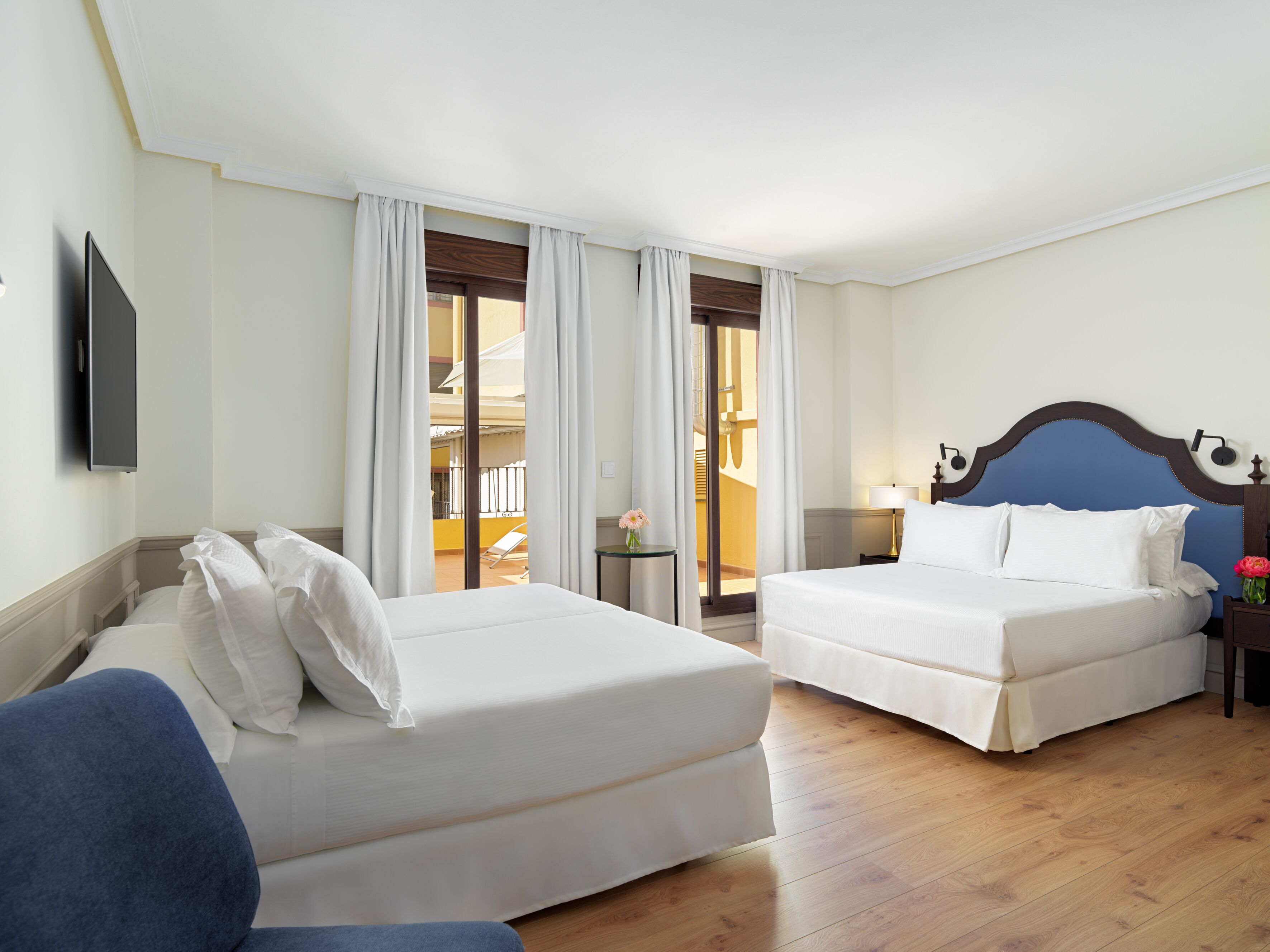 family room | 1 bedroom, down duvets, minibar, in-room safe