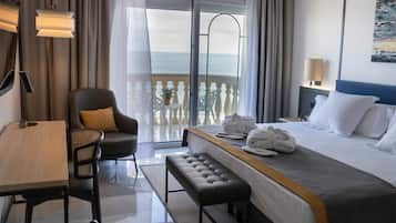 Ropa de cama de alta calidad y minibar
