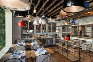 Breakfast, lunch, dinner served; ocean views