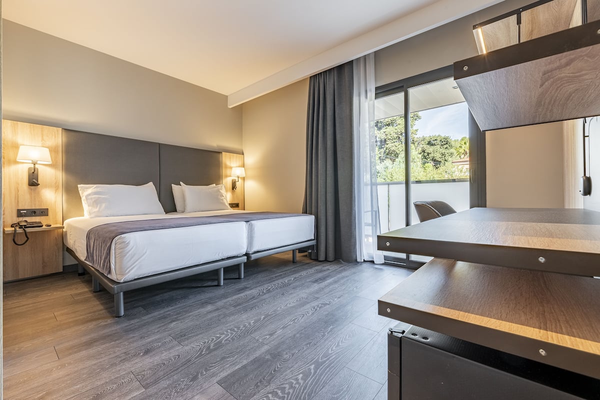 Room, 2 Twin Beds, Terrace, City View | Down comforters, minibar, desk, blackout drapes