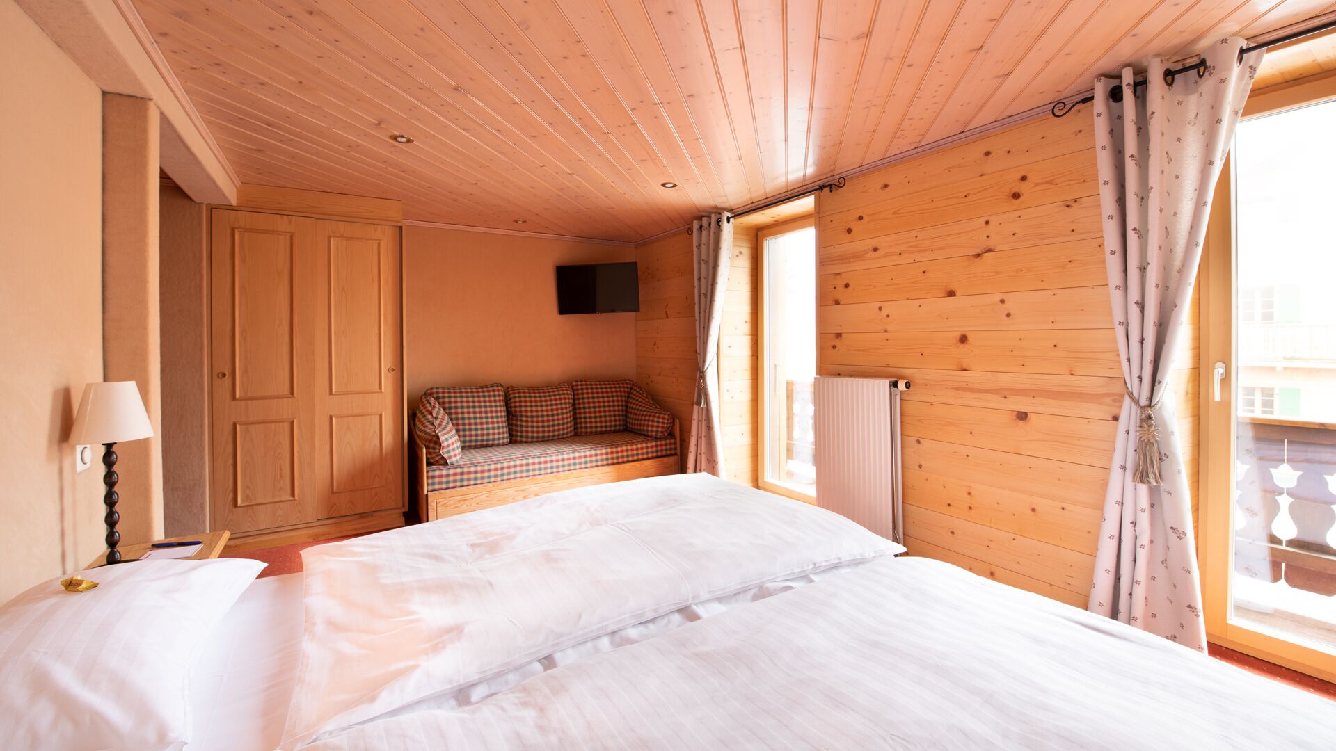 Family Double or Twin Room, 1 Double Bed with Sofa bed, Private Bathroom, City View | Premium bedding, in-room safe, desk, iron/ironing board