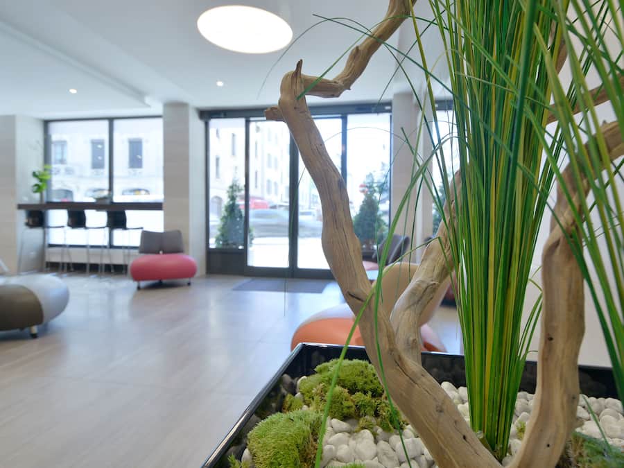 Sitteområde i lobbyen