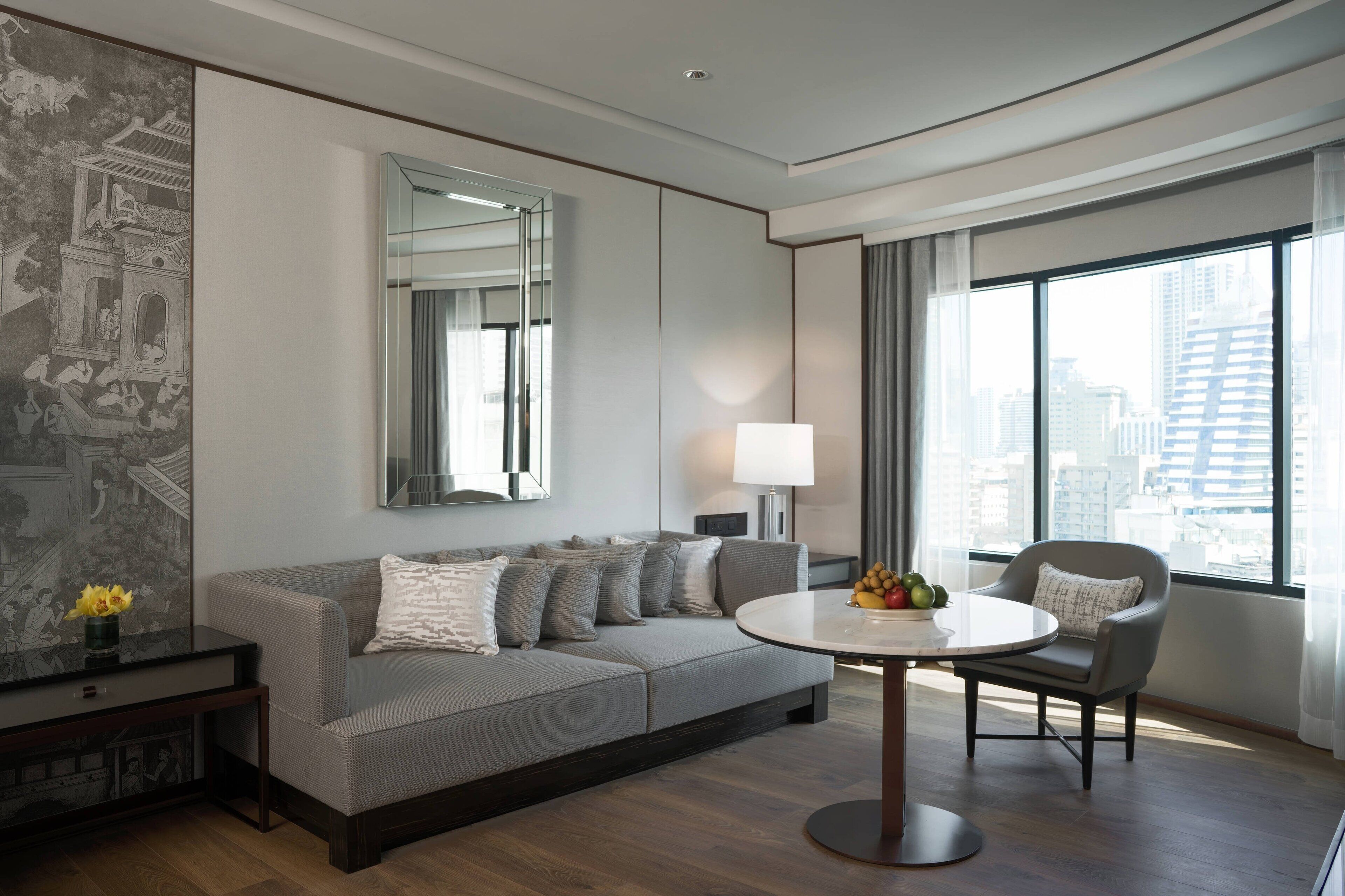 ห้องเอ็กเซ็กคิวทีฟสตูดิโอสวีท, 1 ห้องนอน | บริเวณนั่งเล่น | ทีวีจอแอลซีดี