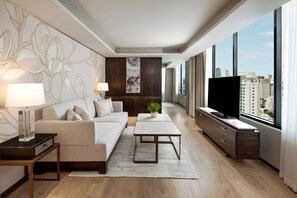 Executive Suite, 1 Bedroom, Non Smoking | Living room | LCD TV