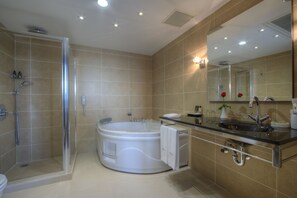 Free toiletries, hair dryer, slippers, bidet