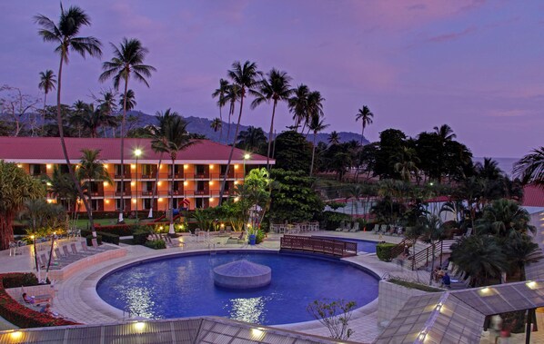 2 outdoor pools, open 8:00 AM to 8:00 PM, pool umbrellas, sun loungers