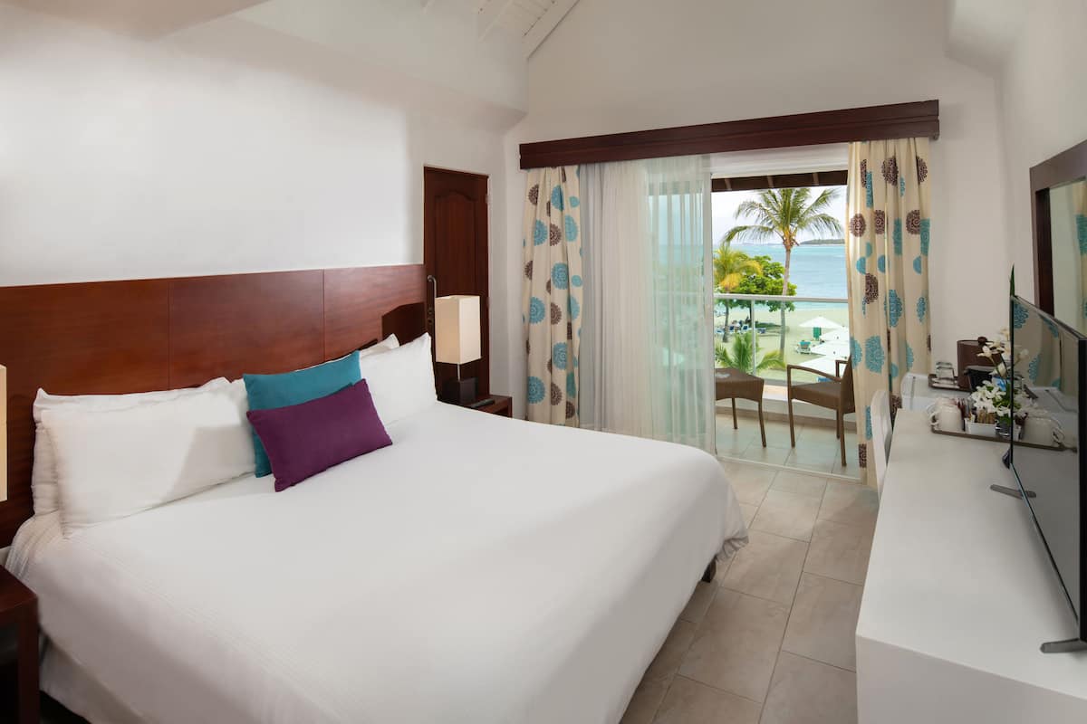 Down comforters, pillowtop beds, in-room safe, desk