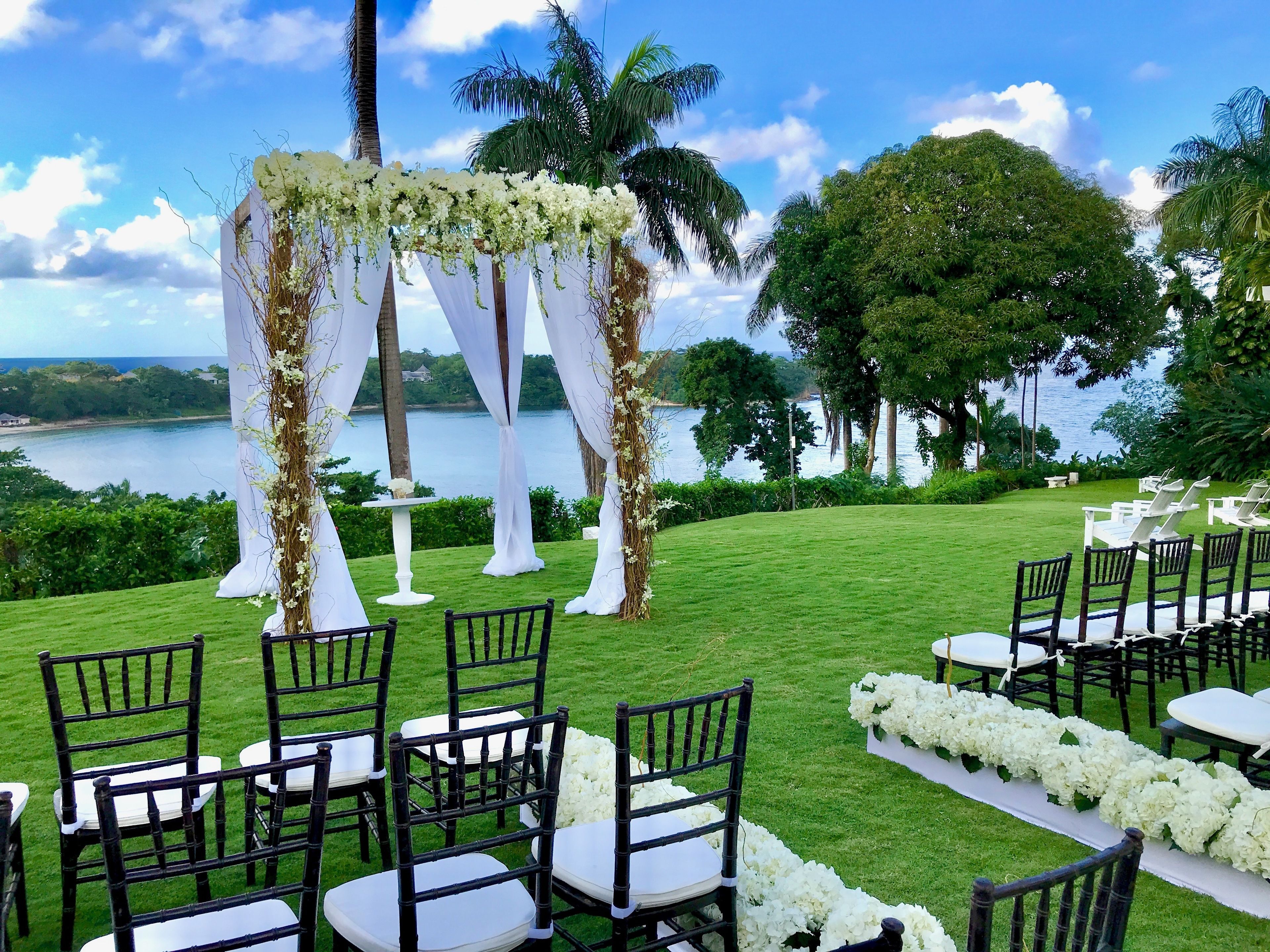 outdoor wedding area
