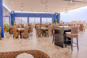 International cuisine, beach views