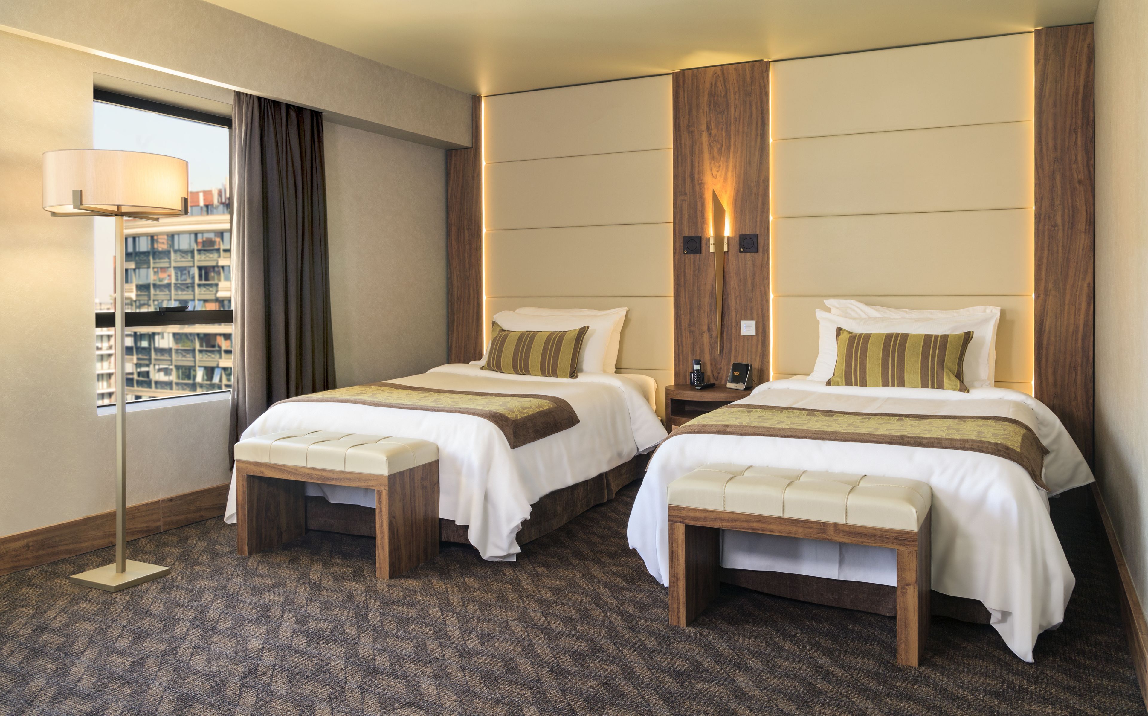 Premium bedding, down comforters, minibar, in-room safe