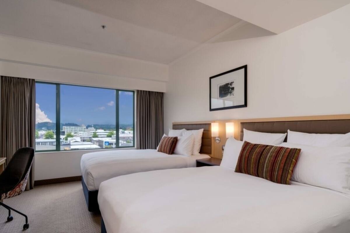 Twin Room, 2 Queen Beds, City View | Hypo-allergenic bedding, minibar, in-room safe, desk