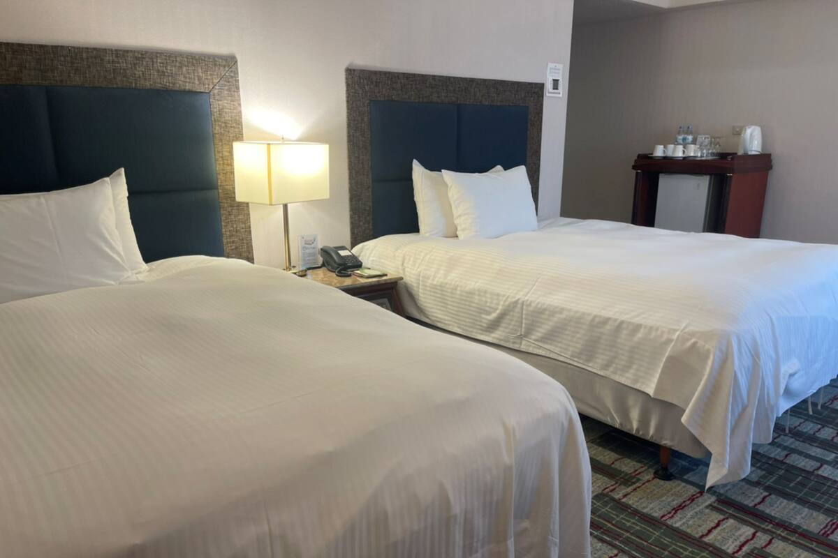 Kamar Twin Eksekutif, 2 Tempat Tidur Double | Seprai katun Mesir, seprai premium, dan selimut bulu angsa
