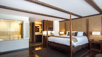 Premier kamer, 1 kingsize bed, niet-roken | Een bureau, een strijkplank/strijkijzer, gratis wifi, beddengoed