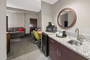 Suite, 1 King Bed, Accessible, Non Smoking | Blackout drapes, iron/ironing board, free cribs/infant beds, free WiFi