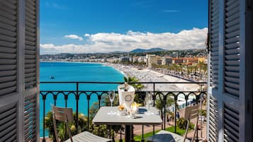 Kamar, balkon, pemandangan laut (Privilege) | 1 kamar tidur, tempat tidur Select Comfort, minibar, dan brankas