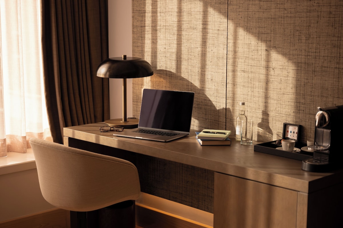 Premium bedding, down duvets, in-room safe, desk