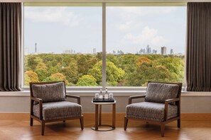 Suite de lujo | Ropa de cama de alta calidad, edredones de plumas, caja fuerte