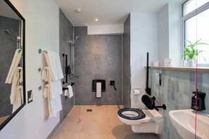 Hair dryer, towels