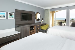 Family Room, 2 Queen Beds, Non Smoking (Beach Side) | In-room safe, desk, blackout drapes, iron/ironing board - Hampton Inn St. Augustine Beach (St. Augustine)