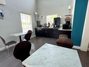 Free daily on-the-go breakfast 
