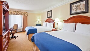 A hotel room with two beds, a desk, a chair, and a television. - Holiday Inn Express Ringgold by IHG (Ringgold)
