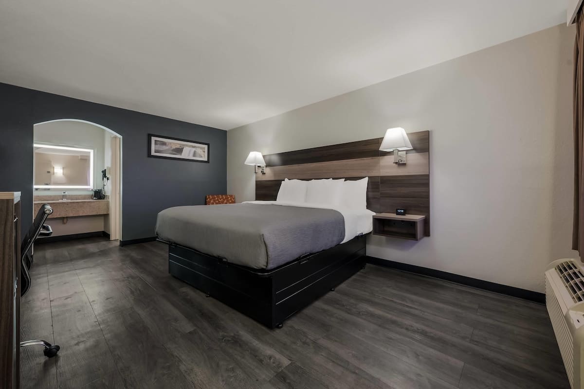 Standard Room, 1 King Bed, Non Smoking | Blackout drapes, soundproofing, free WiFi, bed sheets