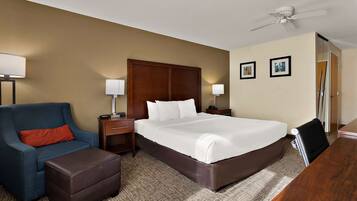 Room, 1 King Bed, Accessible, Non Smoking | Desk, blackout curtains, iron/ironing board, rollaway beds