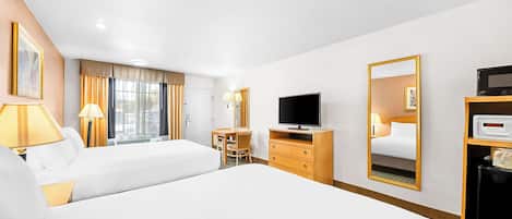 Standard Room, 2 Queen Beds, Non Smoking, Refrigerator & Microwave | Egyptian cotton sheets, premium bedding, in-room safe