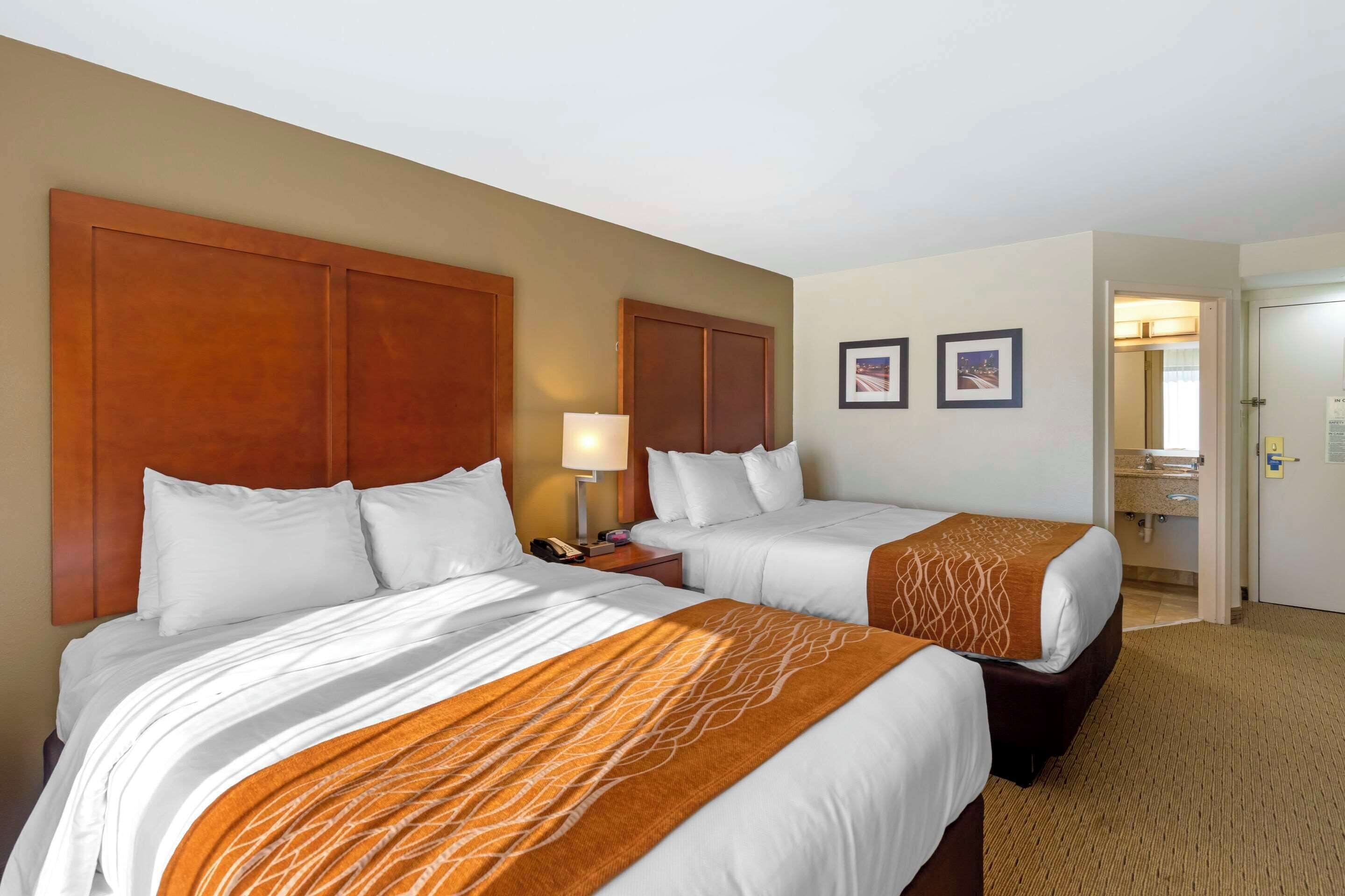 standard room, 2 queen beds, non smoking | desk, laptop workspace, iron/ironing board, free wifi