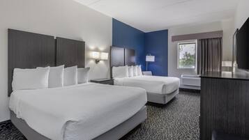 Standard Room, 2 Queen Beds, Non Smoking | Desk, laptop workspace, iron/ironing board, free WiFi