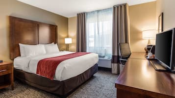 Standard Room, 1 Queen Bed, Non Smoking | Down comforters, desk, laptop workspace, blackout drapes