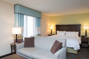 Studio, One King Bed, Non-Smoking | 1 bedroom, desk, blackout drapes, iron/ironing board