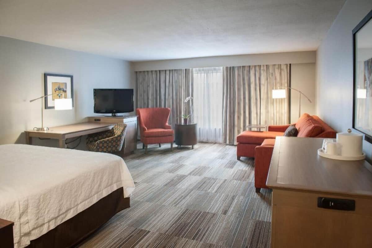 Hypo-allergenic bedding, in-room safe, desk, laptop workspace