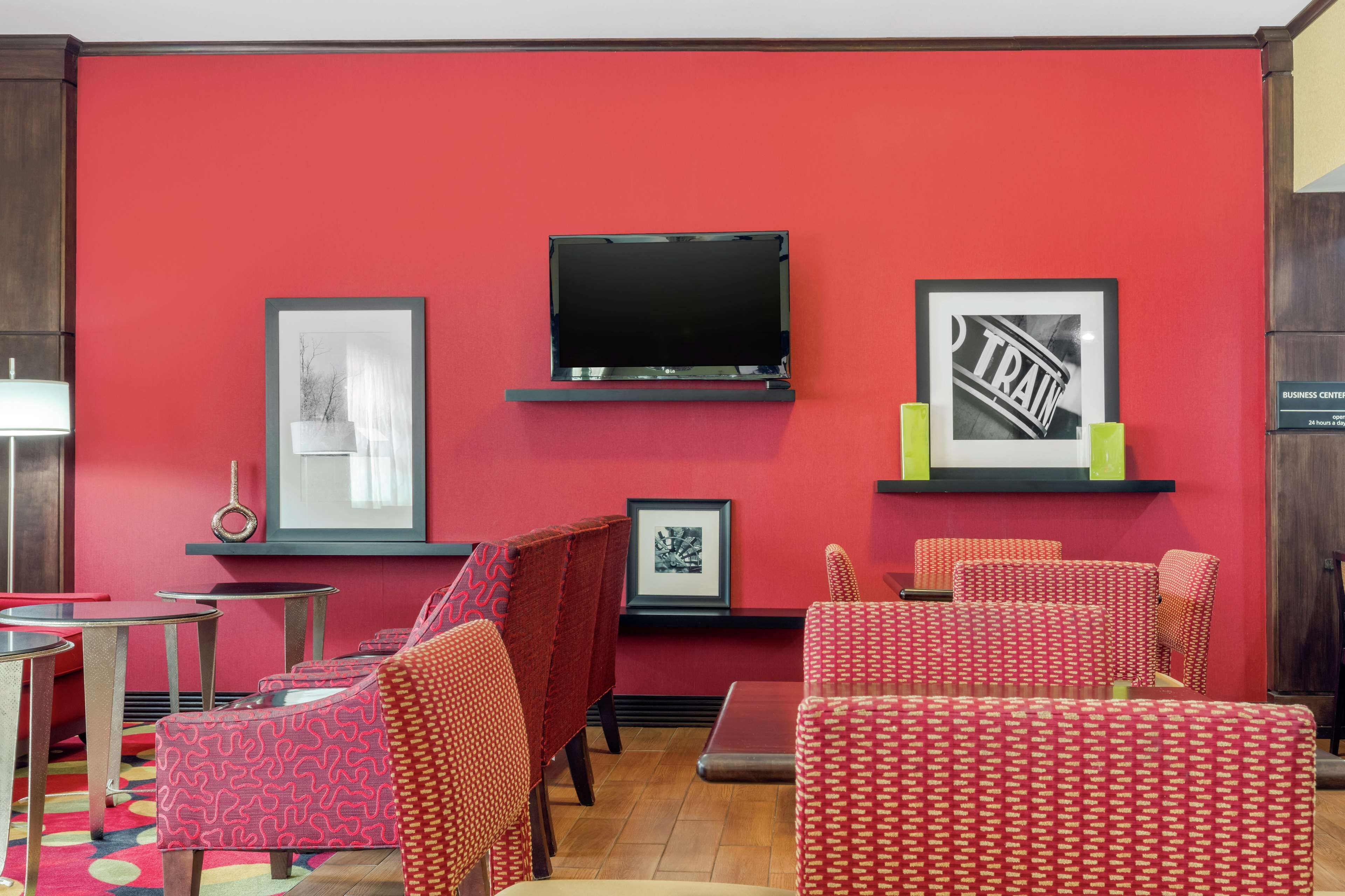 desk, laptop workspace, iron/ironing board, free wired internet