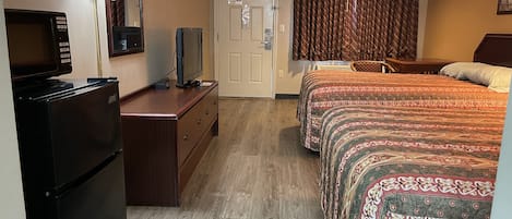 Desk, free WiFi, bed sheets