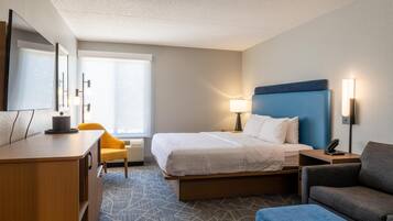 Room, 1 King Bed, Accessible, Non Smoking | Living area | 50-inch LCD TV with cable channels, TV