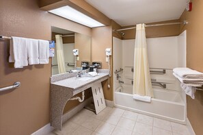 Room, 1 King Bed, Accessible, Non Smoking | Desk, iron/ironing board, free WiFi, bed sheets