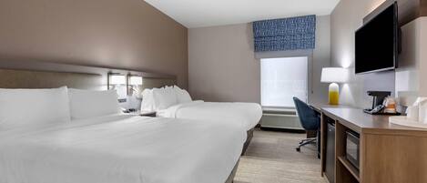 In-room safe, desk, laptop workspace, blackout curtains