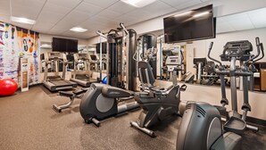 A gym with treadmills, elliptical machines, and weight equipment. - Best Western Plus Hudson I-94 (Hudson)