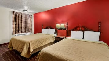 Desk, free WiFi, bed sheets