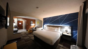 Suite, 1 King Bed with Sofa bed, Non Smoking | Premium bedding, desk, laptop workspace, blackout drapes