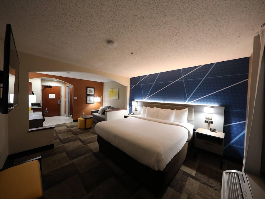 Suite, 1 King Bed with Sofa bed, Non Smoking | Premium bedding, desk, laptop workspace, blackout drapes