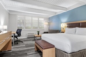 Premium bedding, desk, laptop workspace, blackout curtains - Prodigy Hotel, a Days Inn by Wyndham (Davis)