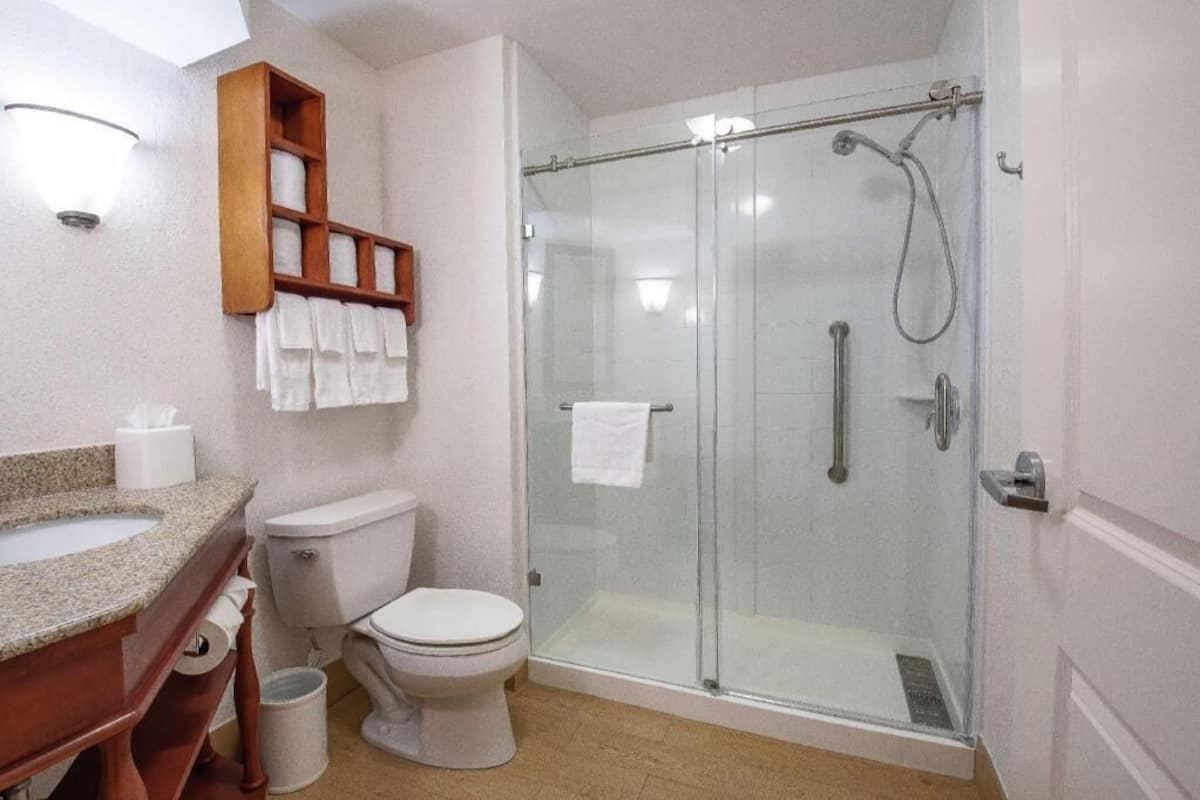 Free toiletries, hair dryer, towels, soap