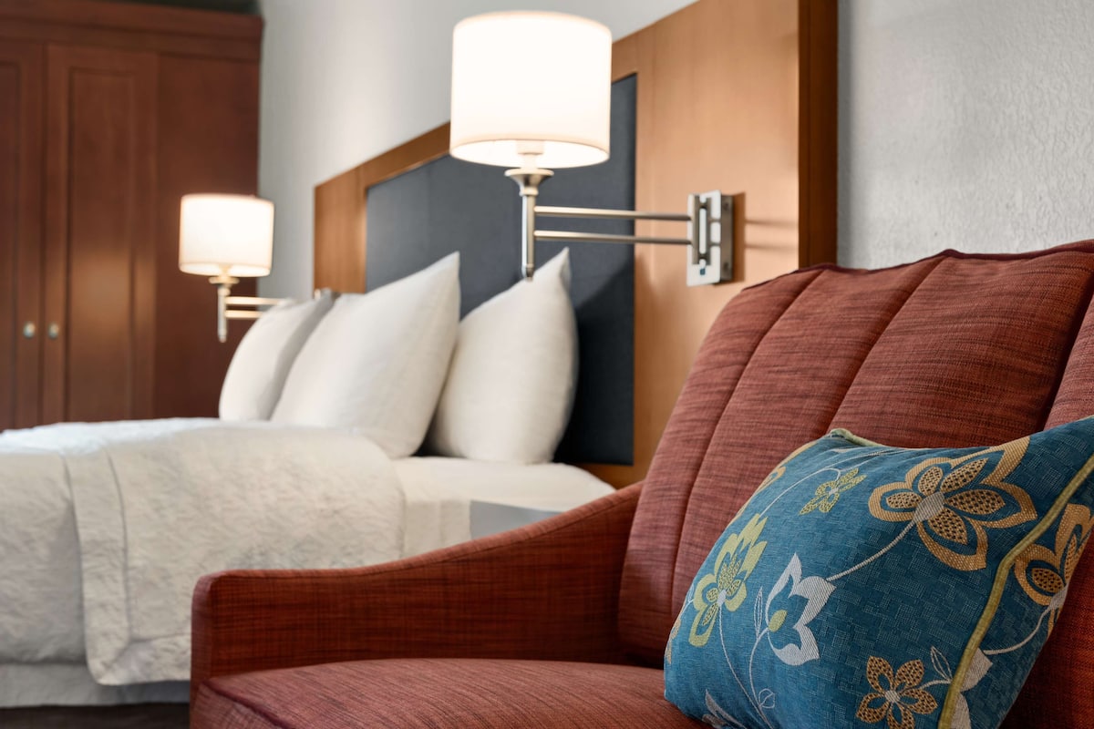 room, 1 king bed with sofa bed, accessible, bathtub (mobility & hearing) | living area | 43-inch lcd tv with cable channels, tv