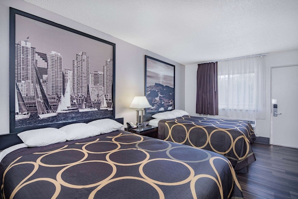 Basic Room, 2 Queen Beds, Non Smoking | Desk, iron/ironing board, free WiFi, bed sheets