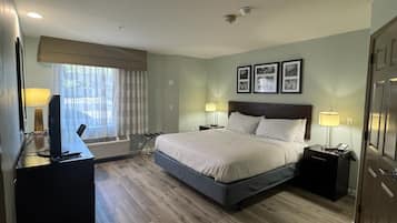 Suite, 1 King Bed, Accessible, Non Smoking (Mobility, Roll-In Shower) | In-room safe, desk, iron/ironing board, free WiFi